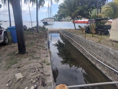 Improved storm drain near the Anglican church